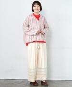 ミックスヤーン刺し子ジャガード　ジャケット